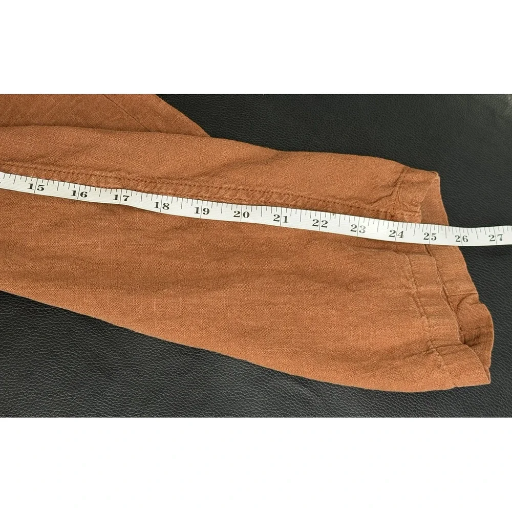ZARA Sleeveless Balloon Leg Jumpsuit Medium Terracotta Brown Utility Romper NWT